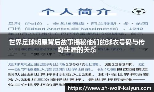 世界足球明星背后故事揭秘他们的球衣号码与传奇生涯的关系